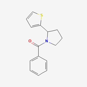molecular formula C15H15NOS B11807964 Phenyl(2-(thiophen-2-yl)pyrrolidin-1-yl)methanone 