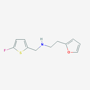 molecular formula C11H12FNOS B11808003 N-((5-Fluorothiophen-2-yl)methyl)-2-(furan-2-yl)ethanamine CAS No. 1245771-47-4