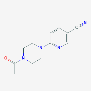 molecular formula C13H16N4O B11808027 6-(4-Acetylpiperazin-1-yl)-4-methylnicotinonitrile 