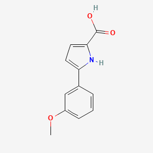 molecular formula C12H11NO3 B11808035 5-(3-Methoxyphenyl)-1H-pyrrole-2-carboxylic acid 