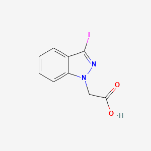 molecular formula C9H7IN2O2 B11808048 2-(3-Iodo-1H-indazol-1-yl)acetic acid 