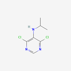 molecular formula C7H9Cl2N3 B11808141 4,6-Dichloro-N-isopropylpyrimidin-5-amine 