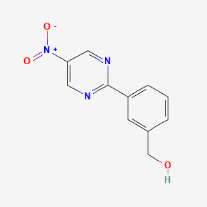 molecular formula C11H9N3O3 B11808143 (3-(5-Nitropyrimidin-2-yl)phenyl)methanol 
