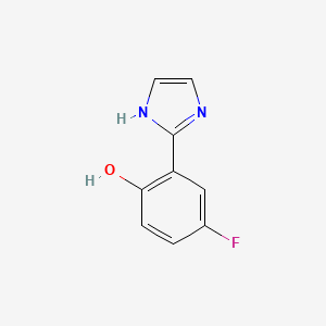 molecular formula C9H7FN2O B11808194 4-Fluoro-2-(1H-imidazol-2-YL)phenol 