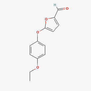 molecular formula C13H12O4 B11808197 5-(4-Ethoxyphenoxy)furan-2-carbaldehyde 