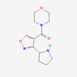 molecular formula C12H17N3O3 B11808244 Morpholino(3-(pyrrolidin-2-yl)isoxazol-4-yl)methanone 