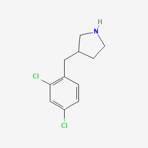 molecular formula C11H13Cl2N B11808251 3-(2,4-Dichlorobenzyl)pyrrolidine 