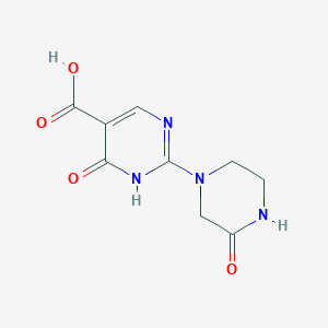 molecular formula C9H10N4O4 B11808268 4-Hydroxy-2-(3-oxopiperazin-1-yl)pyrimidine-5-carboxylic acid 