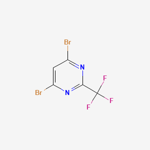 molecular formula C5HBr2F3N2 B11808279 4,6-Dibromo-2-(trifluoromethyl)pyrimidine 