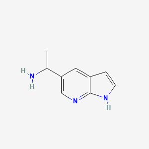 molecular formula C9H11N3 B11808284 1-(1H-Pyrrolo[2,3-b]pyridin-5-yl)ethanamine 