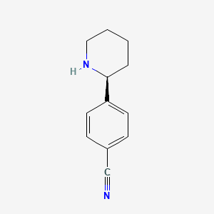 molecular formula C12H14N2 B11808286 (S)-4-(Piperidin-2-yl)benzonitrile 