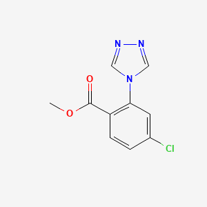 molecular formula C10H8ClN3O2 B11808308 Methyl4-chloro-2-(4H-1,2,4-triazol-4-yl)benzoate 