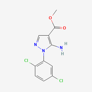 molecular formula C11H9Cl2N3O2 B11808318 Methyl 5-amino-1-(2,5-dichlorophenyl)-1H-pyrazole-4-carboxylate 