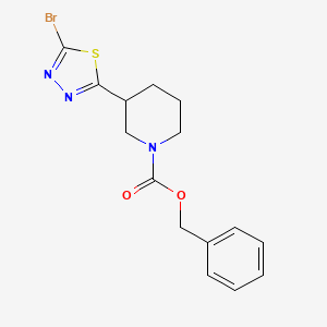 molecular formula C15H16BrN3O2S B11808324 Benzyl 3-(5-bromo-1,3,4-thiadiazol-2-yl)piperidine-1-carboxylate CAS No. 1255099-35-4