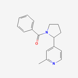 molecular formula C17H18N2O B11808331 (2-(2-Methylpyridin-4-yl)pyrrolidin-1-yl)(phenyl)methanone 