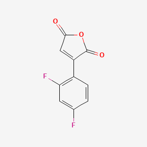 molecular formula C10H4F2O3 B11808436 3-(2,4-Difluorophenyl)furan-2,5-dione 