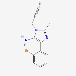 molecular formula C13H12BrN3 B11808437 4-(2-Bromophenyl)-2-methyl-1-(prop-2-yn-1-yl)-1H-imidazol-5-amine 