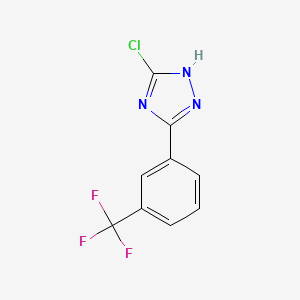 molecular formula C9H5ClF3N3 B11808450 5-Chloro-3-(3-(trifluoromethyl)phenyl)-1H-1,2,4-triazole 