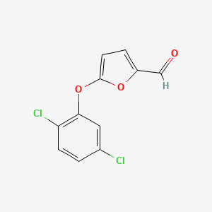 molecular formula C11H6Cl2O3 B11808478 5-(2,5-Dichlorophenoxy)furan-2-carbaldehyde 