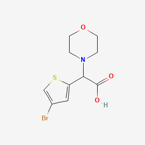 molecular formula C10H12BrNO3S B11808533 2-(4-Bromothiophen-2-yl)-2-morpholinoacetic acid 