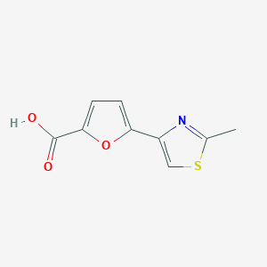 molecular formula C9H7NO3S B11808539 5-(2-Methylthiazol-4-yl)furan-2-carboxylic acid 