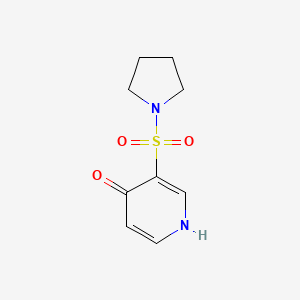 molecular formula C9H12N2O3S B11808551 3-(Pyrrolidin-1-ylsulfonyl)pyridin-4-ol 