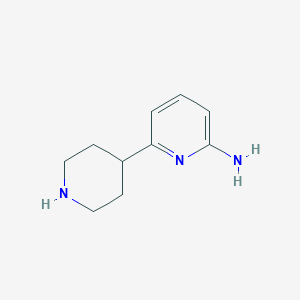 molecular formula C10H15N3 B11808556 6-(Piperidin-4-yl)pyridin-2-amine 