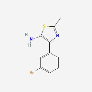 molecular formula C10H9BrN2S B11808582 4-(3-Bromophenyl)-2-methylthiazol-5-amine 