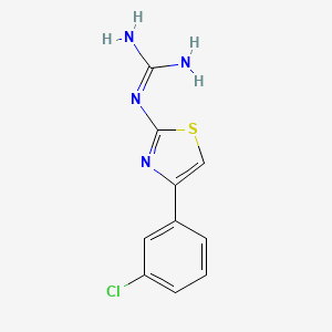 molecular formula C10H9ClN4S B11808590 1-(4-(3-Chlorophenyl)thiazol-2-yl)guanidine 