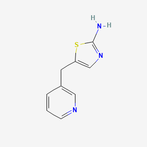 molecular formula C9H9N3S B11808700 5-(Pyridin-3-ylmethyl)thiazol-2-amine 