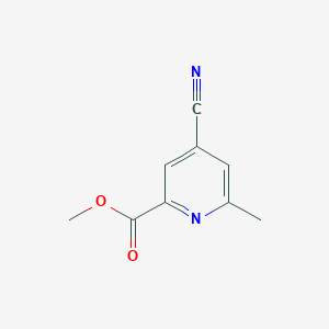 molecular formula C9H8N2O2 B11808712 Methyl 4-cyano-6-methylpicolinate 