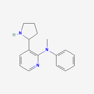 molecular formula C16H19N3 B11808734 N-Methyl-N-phenyl-3-(pyrrolidin-2-yl)pyridin-2-amine 