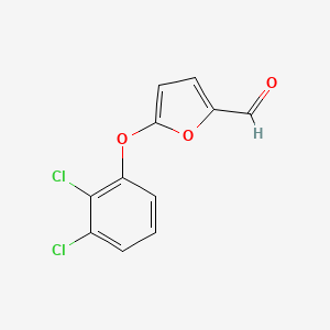 molecular formula C11H6Cl2O3 B11808746 5-(2,3-Dichlorophenoxy)furan-2-carbaldehyde 