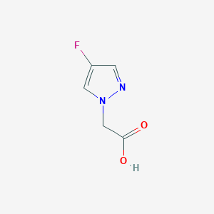 molecular formula C5H5FN2O2 B11808809 2-(4-Fluoro-1H-pyrazol-1-yl)acetic acid 