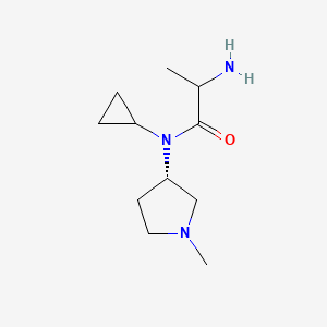 molecular formula C11H21N3O B11808882 2-amino-N-cyclopropyl-N-[(3S)-1-methylpyrrolidin-3-yl]propanamide 