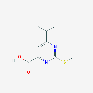 molecular formula C9H12N2O2S B11808892 6-Isopropyl-2-(methylthio)pyrimidine-4-carboxylic acid 