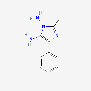 molecular formula C10H12N4 B11808898 2-Methyl-4-phenyl-1H-imidazole-1,5-diamine 