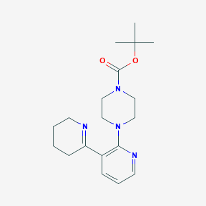 molecular formula C19H28N4O2 B11809015 tert-Butyl4-(3,4,5,6-tetrahydro-[2,3'-bipyridin]-2'-yl)piperazine-1-carboxylate 
