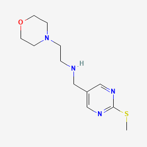 molecular formula C12H20N4OS B11809054 N-((2-(Methylthio)pyrimidin-5-yl)methyl)-2-morpholinoethanamine 