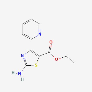 molecular formula C11H11N3O2S B11809077 Ethyl 2-amino-4-(pyridin-2-yl)thiazole-5-carboxylate 