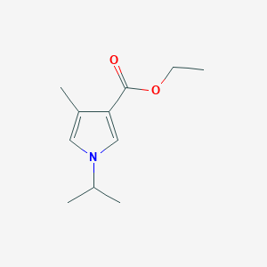 molecular formula C11H17NO2 B11809081 Ethyl 1-isopropyl-4-methyl-1H-pyrrole-3-carboxylate 
