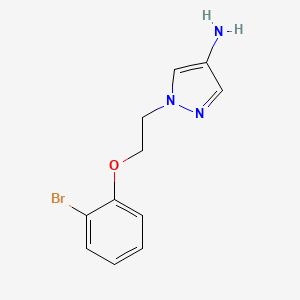 molecular formula C11H12BrN3O B11809082 1-(2-(2-Bromophenoxy)ethyl)-1H-pyrazol-4-amine 