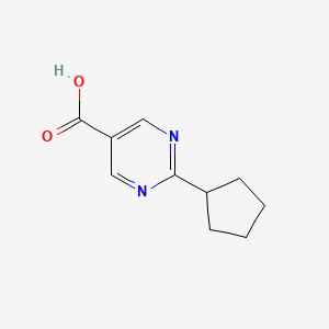 molecular formula C10H12N2O2 B11809089 2-Cyclopentylpyrimidine-5-carboxylic acid 