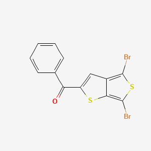 molecular formula C13H6Br2OS2 B11809195 (4,6-Dibromothieno[3,4-b]thiophen-2-yl)(phenyl)methanone 