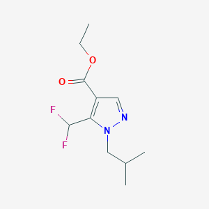 molecular formula C11H16F2N2O2 B11809271 Ethyl 5-(difluoromethyl)-1-isobutyl-1H-pyrazole-4-carboxylate 