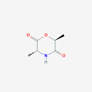 molecular formula C6H9NO3 B11809282 (3R,6S)-3,6-Dimethylmorpholine-2,5-dione 
