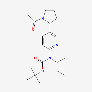 molecular formula C20H31N3O3 B11809314 tert-Butyl (5-(1-acetylpyrrolidin-2-yl)pyridin-2-yl)(sec-butyl)carbamate 