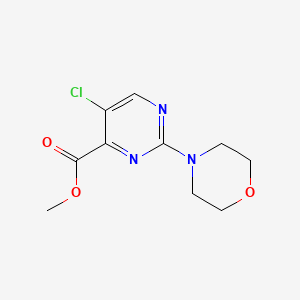 molecular formula C10H12ClN3O3 B11809319 Methyl 5-chloro-2-morpholinopyrimidine-4-carboxylate 