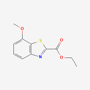 molecular formula C11H11NO3S B11809329 Ethyl 7-methoxybenzo[d]thiazole-2-carboxylate 