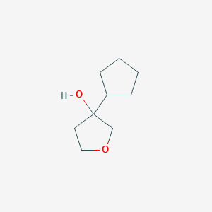 molecular formula C9H16O2 B11809334 3-Cyclopentyltetrahydrofuran-3-OL 